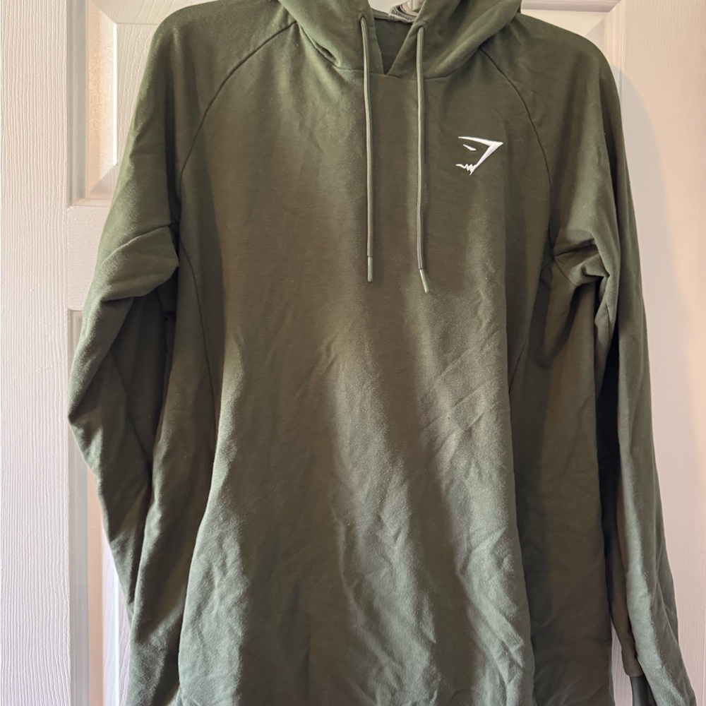Green Gymshark Men's Hoodie